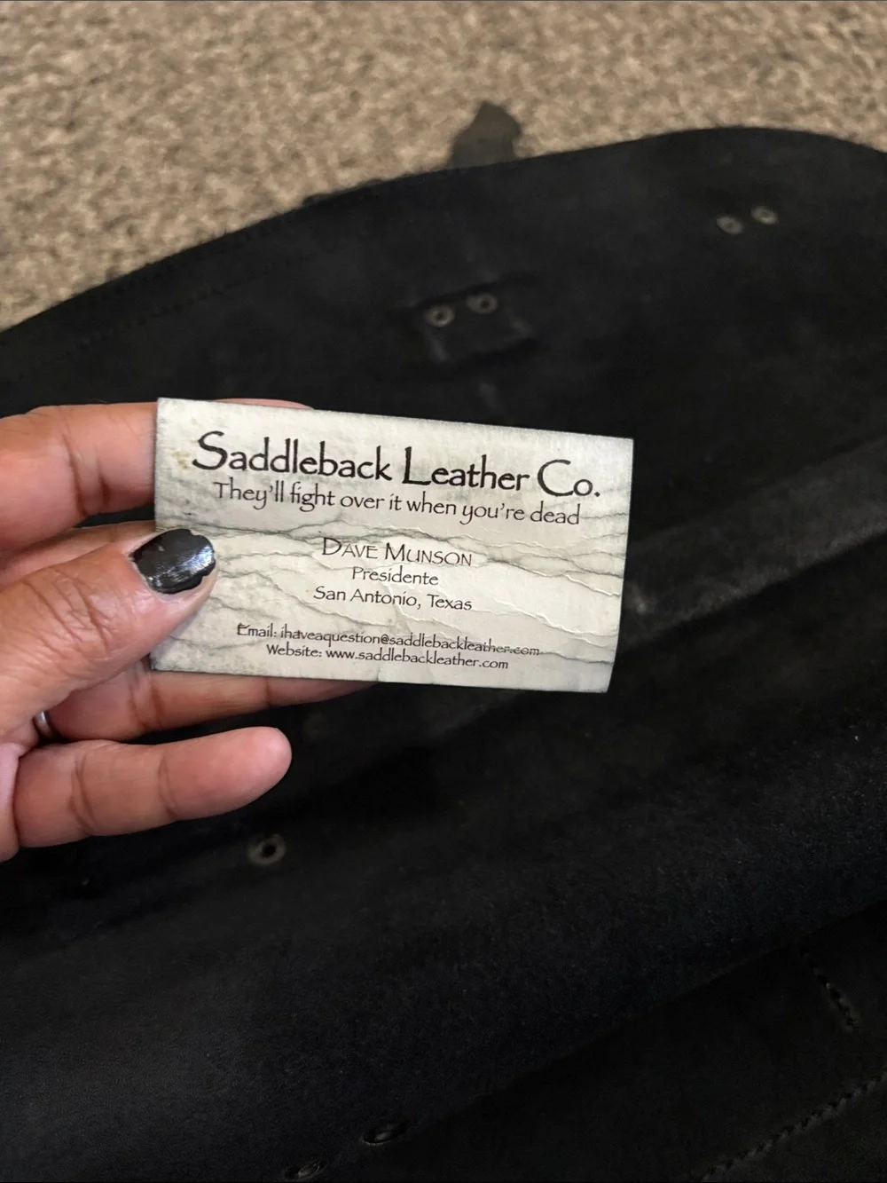 Saddleback Leather shoulder bag/ backpack THICK black Original HEAVY boho biker